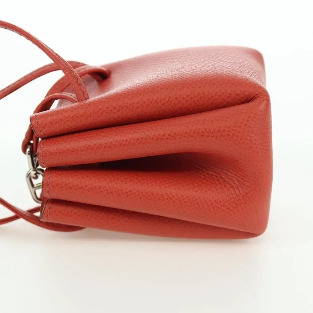 Hermes Leather Vespa Pouch Red